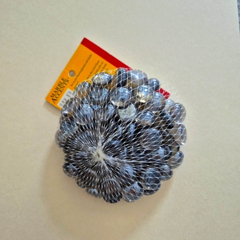 Blue Lilac Lustre Glass Gems, Blue Grays, 3/4 lb. lustre Gems Marbles